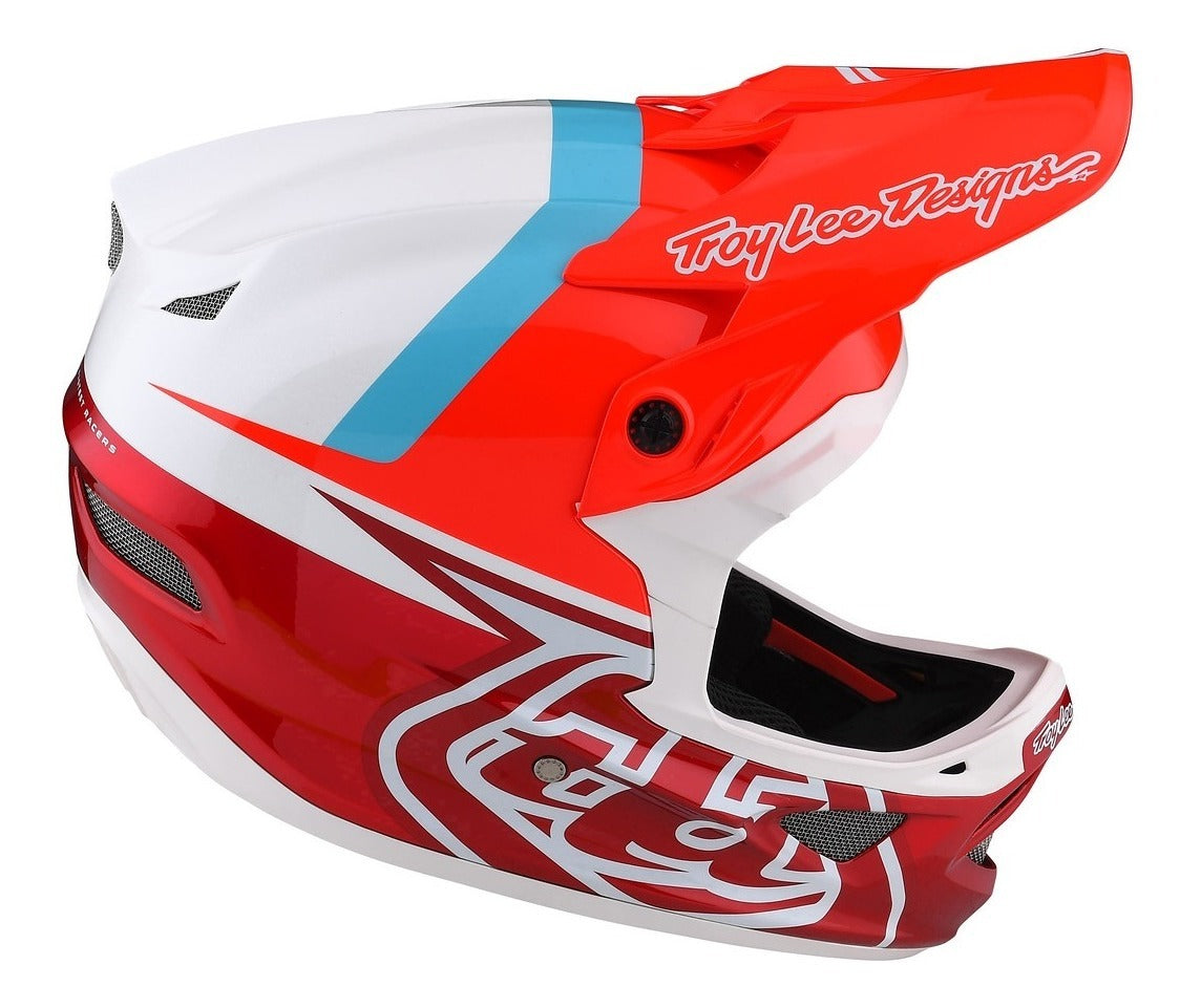 Casco Troy Lee Designs D3 Fiberlite Slant Red